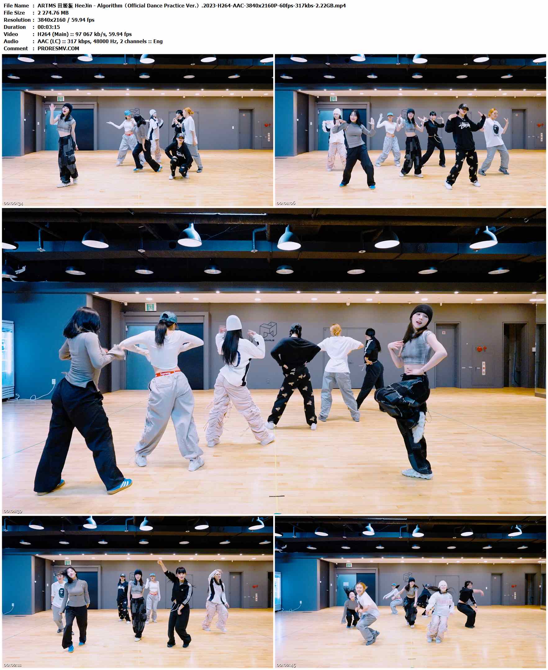 ARTMS 田姬振 HeeJin - Algorithm（Official Dance Practice Ver.）.2023-H264-AAC-3840x2160P-60fps-317kbs-2.22GB官方MV_高清MV